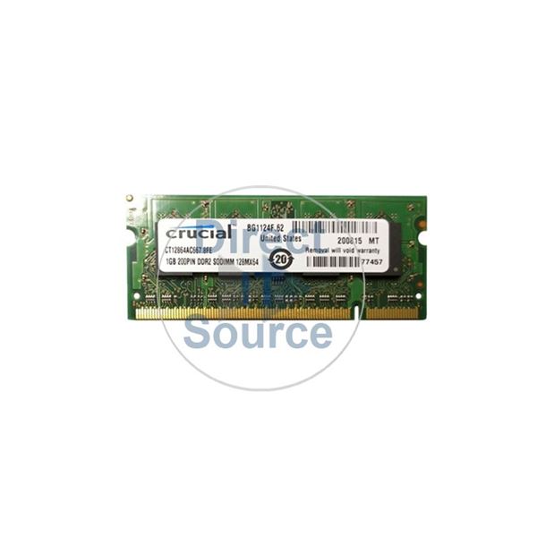 Crucial CT12864AC667.8FE - 1GB DDR2 PC2-5300 200-Pins Memory
