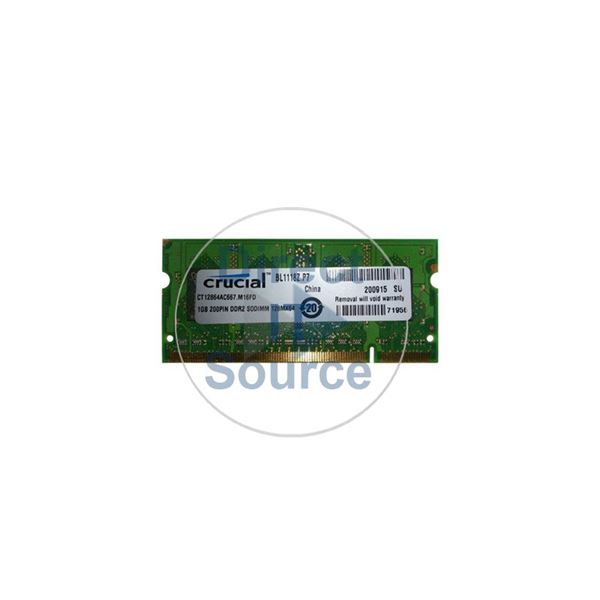 Crucial CT12864AC667.M16FD - 1GB DDR2 PC2-5300 Non-ECC Unbuffered 200-Pins Memory