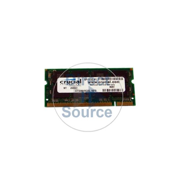 Crucial CT12864X335.16FD - 1GB DDR PC-2700 Non-ECC Unbuffered 200-Pins Memory