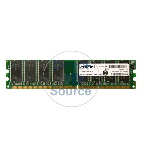 Crucial CT12864Z335.M16TFY - 1GB DDR PC-2700 Non-ECC Unbuffered 184-Pins Memory