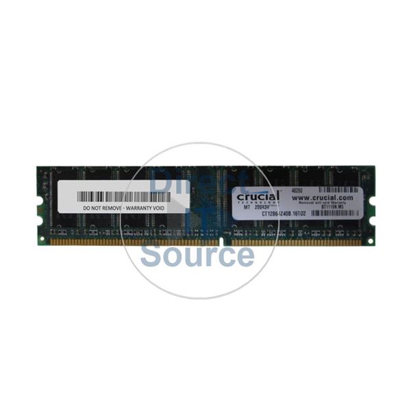 Crucial CT12864Z40B.16TD2 - 1GB DDR PC-3200 Non-ECC Unbuffered 184-Pins Memory