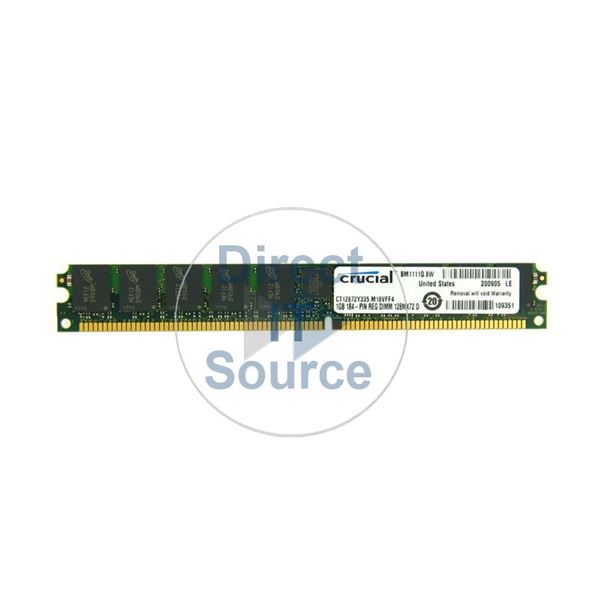 Crucial CT12872Y335.M18VFF4 - 1GB DDR PC-2700 ECC Registered 184-Pins Memory