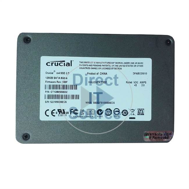 Crucial CT128M4SSD2 - 128GB 2.5Inch SATA SSD
