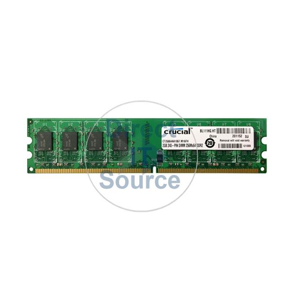 Crucial CT25664AA1067.M16FH - 2GB DDR2 PC2-8500 Non-ECC Unbuffered 240-Pins Memory