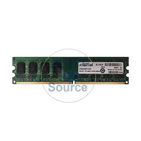 Crucial CT25664AA667.M16FE - 2GB DDR2 PC2-5300 Non-ECC Unbuffered 240-Pins Memory