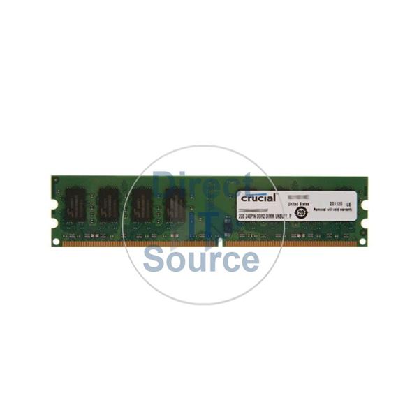 Crucial CT25664AA800 - 2GB DDR2 PC2-6400 Non-ECC Unbuffered Memory