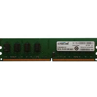 Crucial CT25664AA800.K16F - 2GB DDR2 SDRAM 800 PC2-6400 Non-ECC Unbuffered CL6 240 Pin Memory