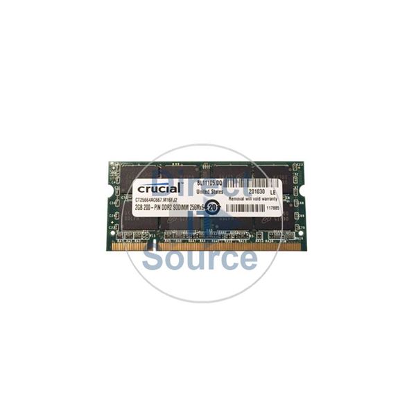 Crucial CT25664AC667.M16FJ2 - 2GB DDR2 PC2-5300 200-Pins Memory