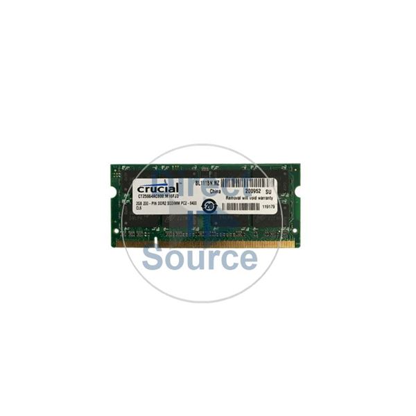 Crucial CT25664AC800.M16FJ3 - 2GB DDR2 PC2-6400 200-Pins Memory