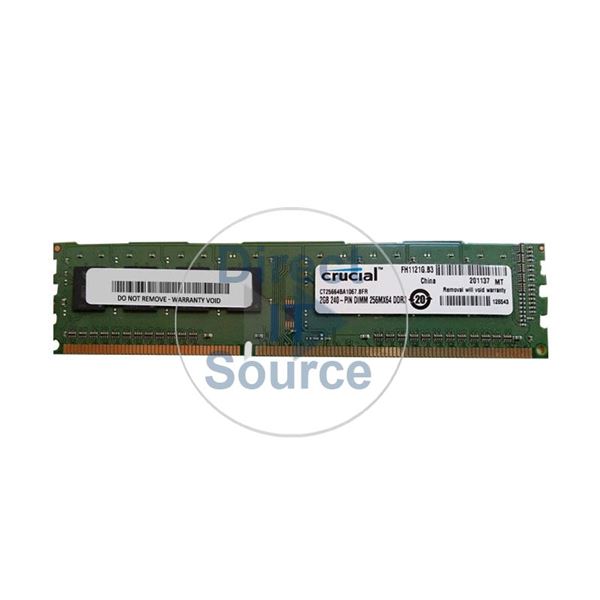 Crucial CT25664BA1067.8FR - 2GB DDR3 PC3-8500 240-Pins Memory