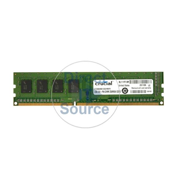 Crucial CT25664BA1339.M8FR - 2GB DDR3 PC3-10600 Non-ECC Unbuffered 240-Pins Memory