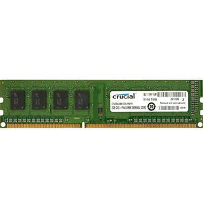 Crucial CT25664BA1339.M8FR - 2GB DDR3 SDRAM 1333 PC3-10600 Non-ECC Unbuffered CL9 240 Pin Memory