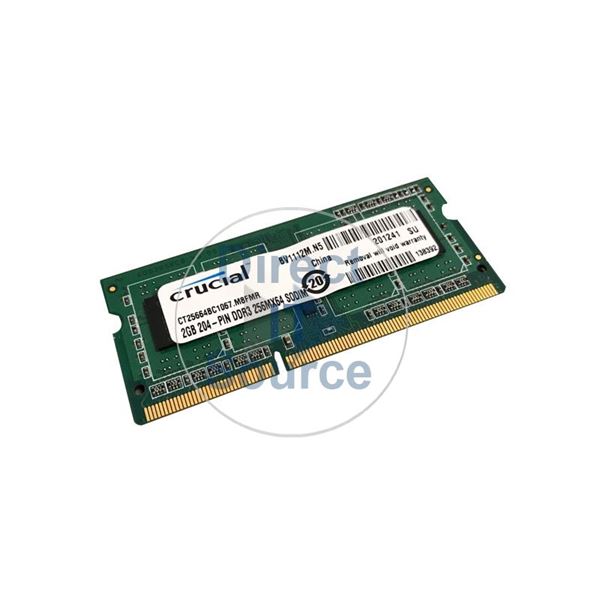 Crucial CT25664BC1067.M8FMR - 2GB DDR3 PC3-8500 Non-ECC Unbuffered 204-Pins Memory