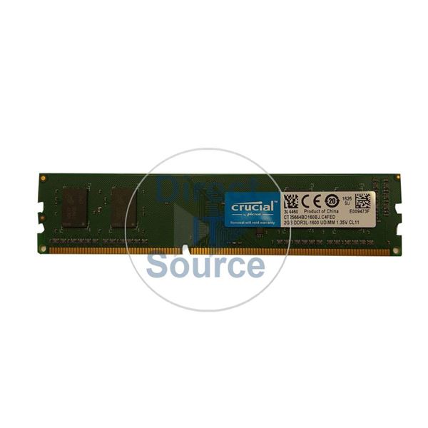 Crucial CT25664BD160BJ.C4FED - 2GB DDR3 PC3-12800 Non-ECC Unbuffered 240-Pins Memory