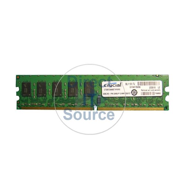 Crucial CT25672AA667.M18FE - 2GB DDR2 PC2-5300 ECC Unbuffered 240-Pins Memory