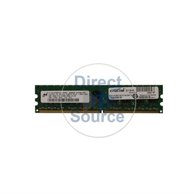 Crucial CT25672AA800.18FE - 2GB DDR2 PC2-6400 ECC Unbuffered 240-Pins Memory