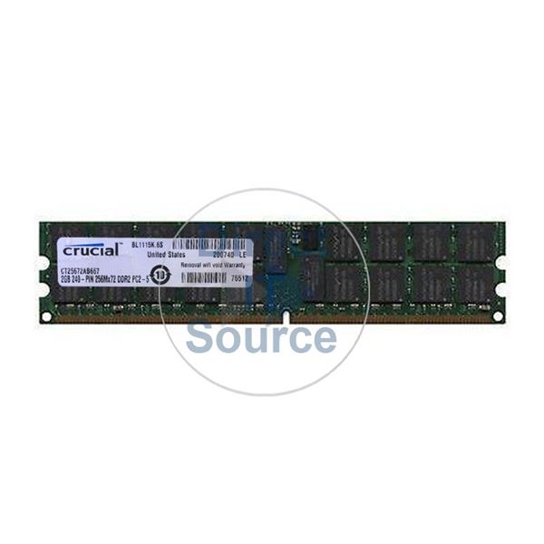 Crucial CT25672AB667 - 2GB DDR2 PC2-5300 ECC Registered 240-Pins Memory