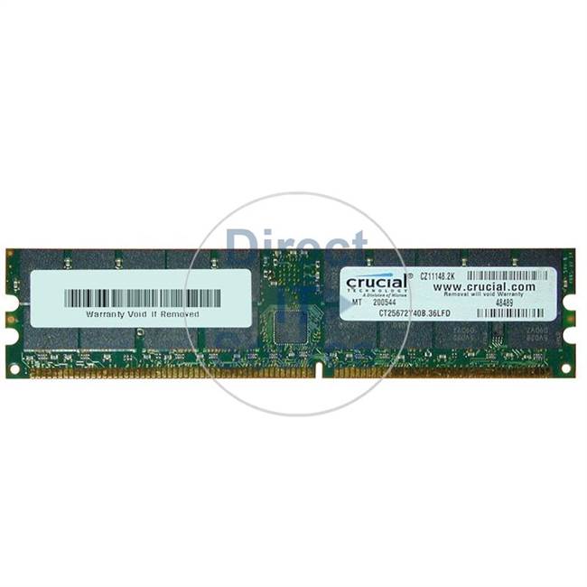 Crucial CT25672Y40B.36LFD - 2GB DDR PC-3200 ECC Registered 184-Pins Memory