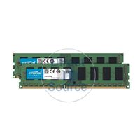 Crucial CT2K25664BD160B - 4GB 2x2GB DDR3 PC3-12800 Non-ECC Unbuffered 240-Pins Memory