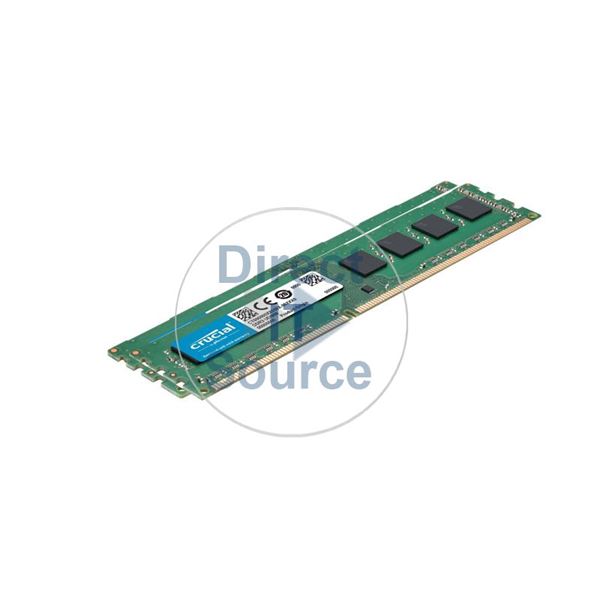Crucial CT2K25664BD160BA - 4GB 2x2GB DDR3 PC3-12800 Non-ECC Unbuffered 240-Pins Memory