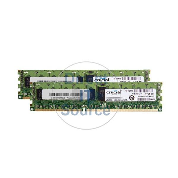 Crucial CT2K4G3ERSLS4160B - 8GB 2x4GB DDR3 PC3-12800 ECC Registered 240-Pins Memory