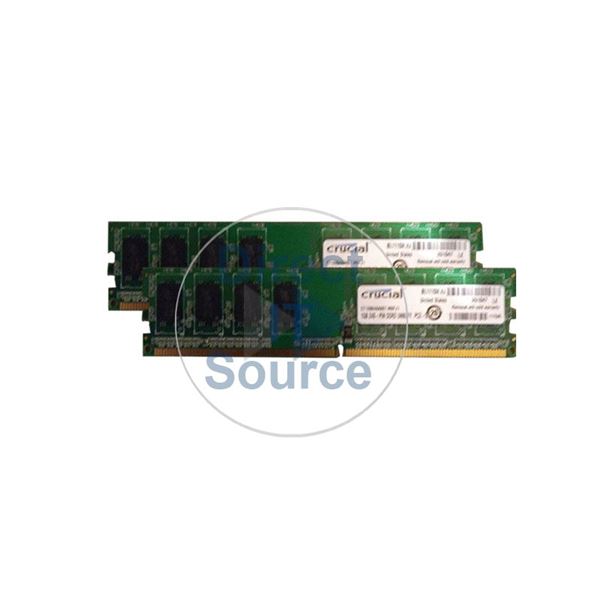 Crucial CT2KIT12864AA53E - 2GB 2x1GB DDR2 PC2-4200 240-Pins Memory