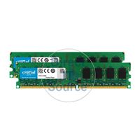 Crucial CT2KIT12864AA800 - 2GB 2x1GB DDR2 PC2-6400 Non-ECC Unbuffered Memory