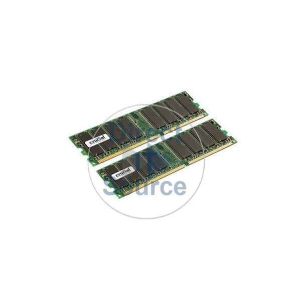 Crucial CT2KIT12864Z335 - 2GB 2x1GB DDR PC-2700 Non-ECC Unbuffered Memory