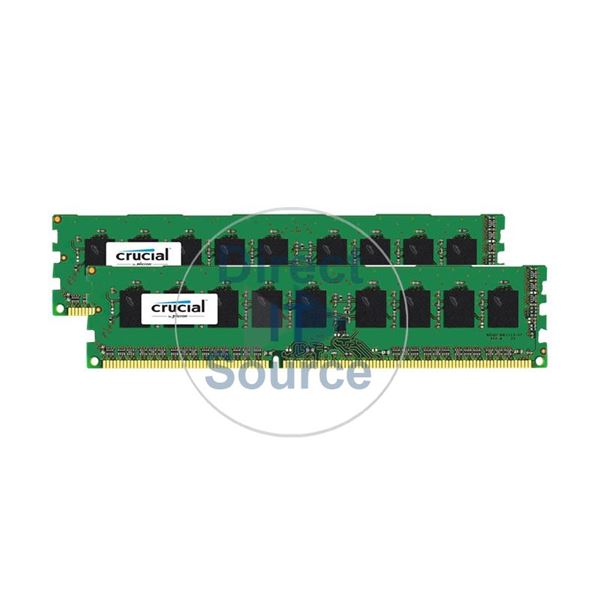 Crucial CT2KIT12872BA1067 - 2GB 2x1GB DDR3 PC3-8500 ECC Unbuffered 240-Pins Memory