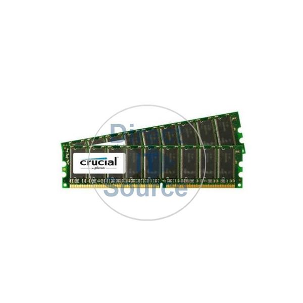 Crucial CT2KIT12872Z40B - 2GB 2x1GB DDR PC-3200 ECC Memory
