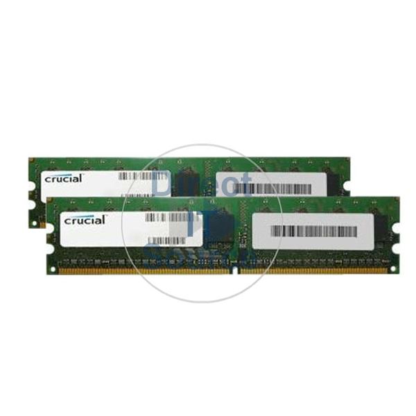 Crucial CT2KIT25672AA53E - 4GB 2x2GB DDR2 PC2-4200 ECC Unbuffered 240-Pins Memory