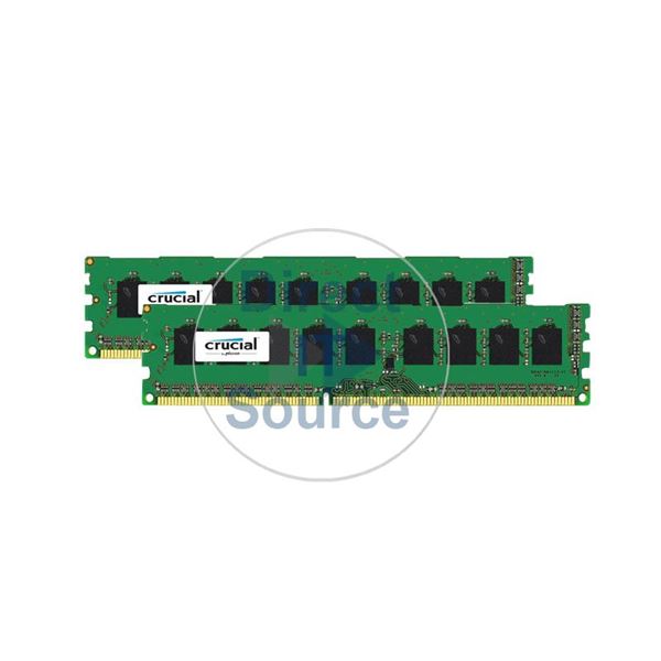 Crucial CT2KIT25672BA1339 - 4GB 2x2GB DDR3 PC3-10600 ECC Unbuffered 240-Pins Memory