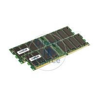 Crucial CT2KIT3264Z40B - 512MB 2x256MB DDR PC-3200 Non-ECC Unbuffered 184-Pins Memory