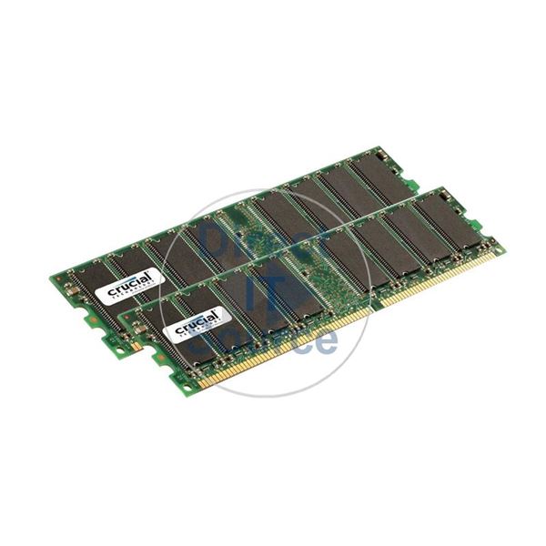Crucial CT2KIT3264Z40B - 512MB 2x256MB DDR PC-3200 Non-ECC Unbuffered 184-Pins Memory