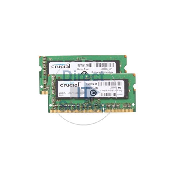 Crucial CT2KIT51264BC1339 - 8GB 2x4GB DDR3 PC3-10600 Non-ECC Unbuffered 204-Pins Memory