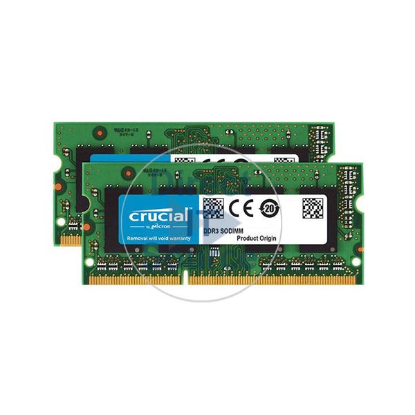 Crucial CT2KIT51264BF160B - 8GB 2x4GB DDR3 PC3-12800 Non-ECC Unbuffered 204-Pins Memory