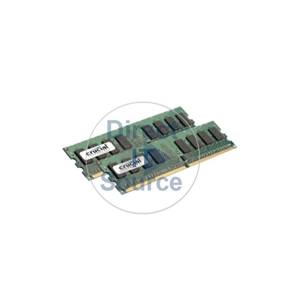 Crucial CT2KIT6464AA53E - 1GB 2x512MB DDR2 PC2-4200 Non-ECC Unbuffered 240-Pins Memory