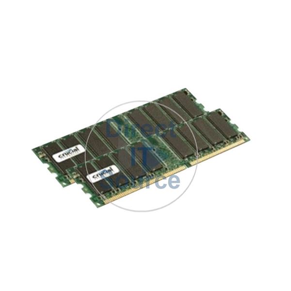 Crucial CT2KIT6464Z40B - 1GB 2x512MB DDR PC-3200 Non-ECC Unbuffered Memory