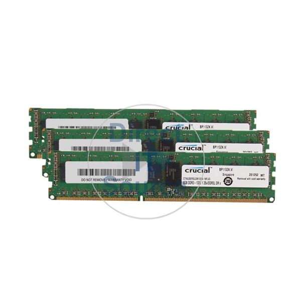 Crucial CT3K8G3ERSLD81339 - 24GB 3x8GB DDR3 PC3-10600 ECC Registered 240-Pins Memory