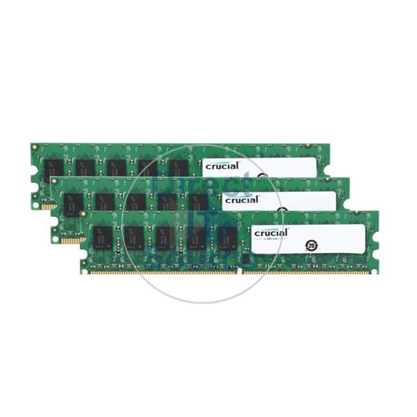 Crucial CT3KIT12872BA1067 - 3GB 3x1GB DDR3 PC3-8500 ECC Unbuffered 240-Pins Memory
