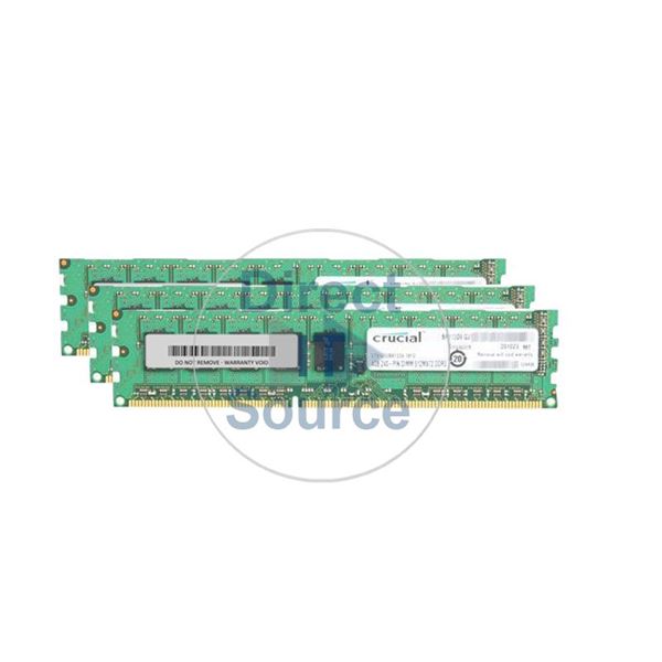 Crucial CT3KIT51272BA1339 - 12GB 3x4GB DDR3 PC3-10600 ECC Unbuffered 240-Pins Memory