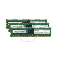 Crucial CT3KIT51272BB1339 - 12GB 3x4GB DDR3 PC3-10600 ECC Registered 240-Pins Memory