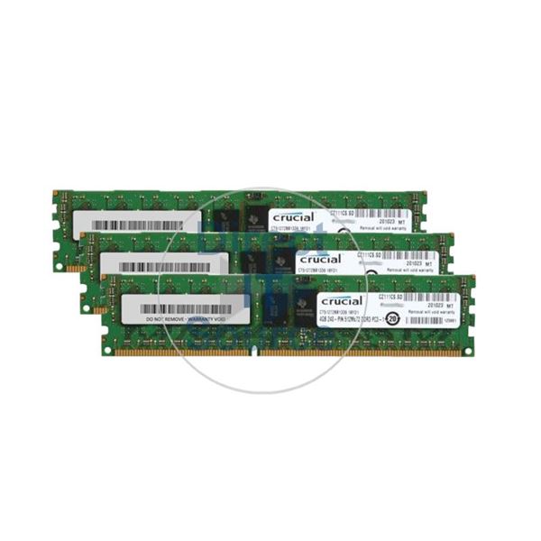 Crucial CT3KIT51272BB1339Q - 12GB 3x4GB DDR3 PC3-10600 Memory