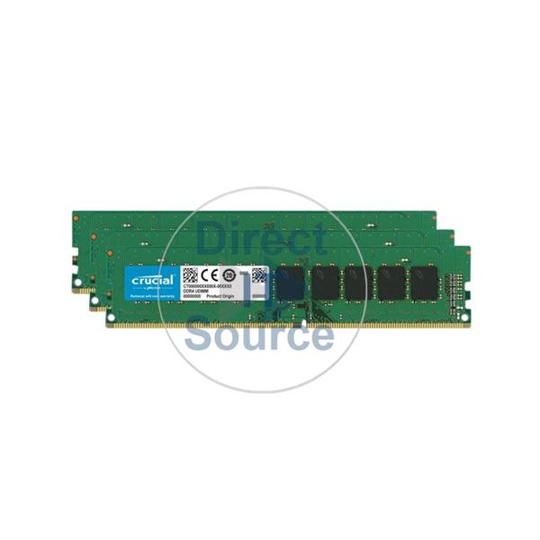 Crucial CT3KIT51272BD160BJ - 12GB 3x4GB DDR3 PC3-12800 ECC Unbuffered 240-Pins Memory