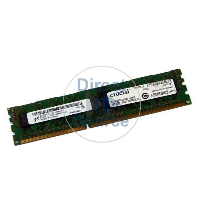 Crucial CT4G3ERSLS41339.18FMD - 4GB DDR3 PC3-10600 ECC Registered 240-Pins Memory