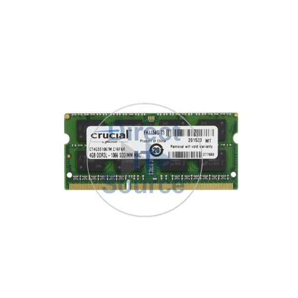 Crucial CT4G3S1067M - 4GB DDR3 PC3-8500 Non-ECC Unbuffered 204-Pins Memory