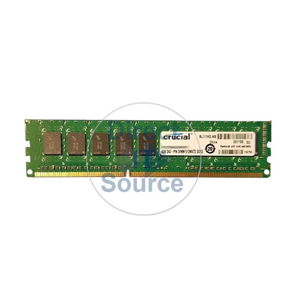 Crucial CT4G3W186DM - 4GB DDR3 PC3-14900 ECC Unbuffered Memory