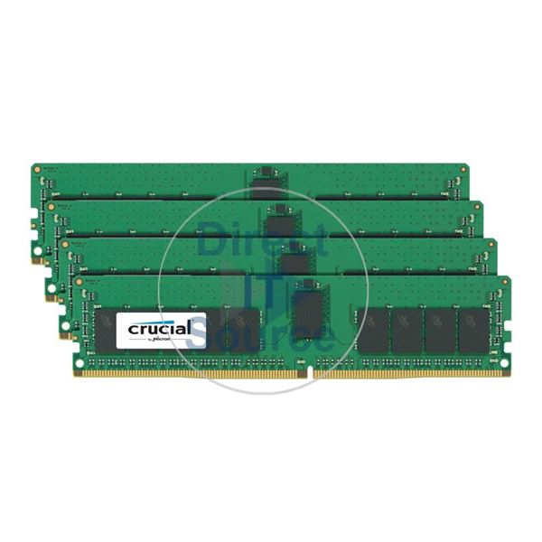 Crucial CT4K16G4RFD824A - 64GB 4x16GB DDR4 PC4-19200 ECC Registered 288-Pins Memory