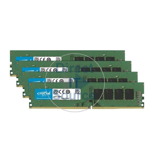 Crucial CT4K4G4DFS824A - 16GB 4x4GB DDR4 PC4-19200 Non-ECC Unbuffered 288-Pins Memory
