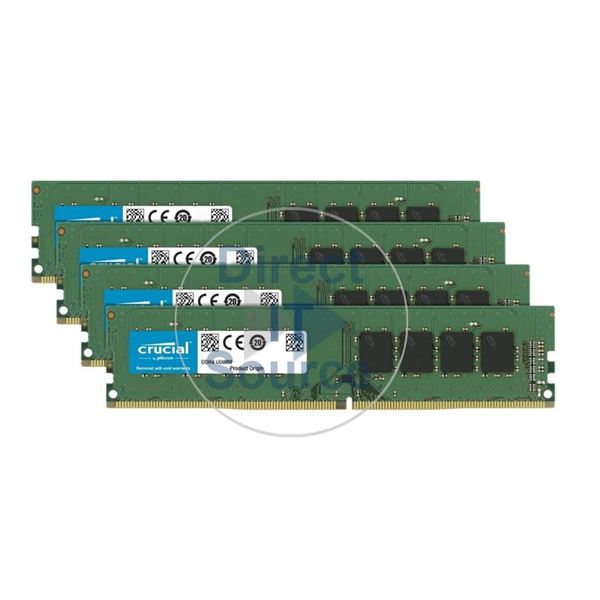 Crucial CT4K8G4DFS8213 - 32GB 4x8GB DDR4 PC4-17000 Non-ECC Unbuffered 288-Pins Memory